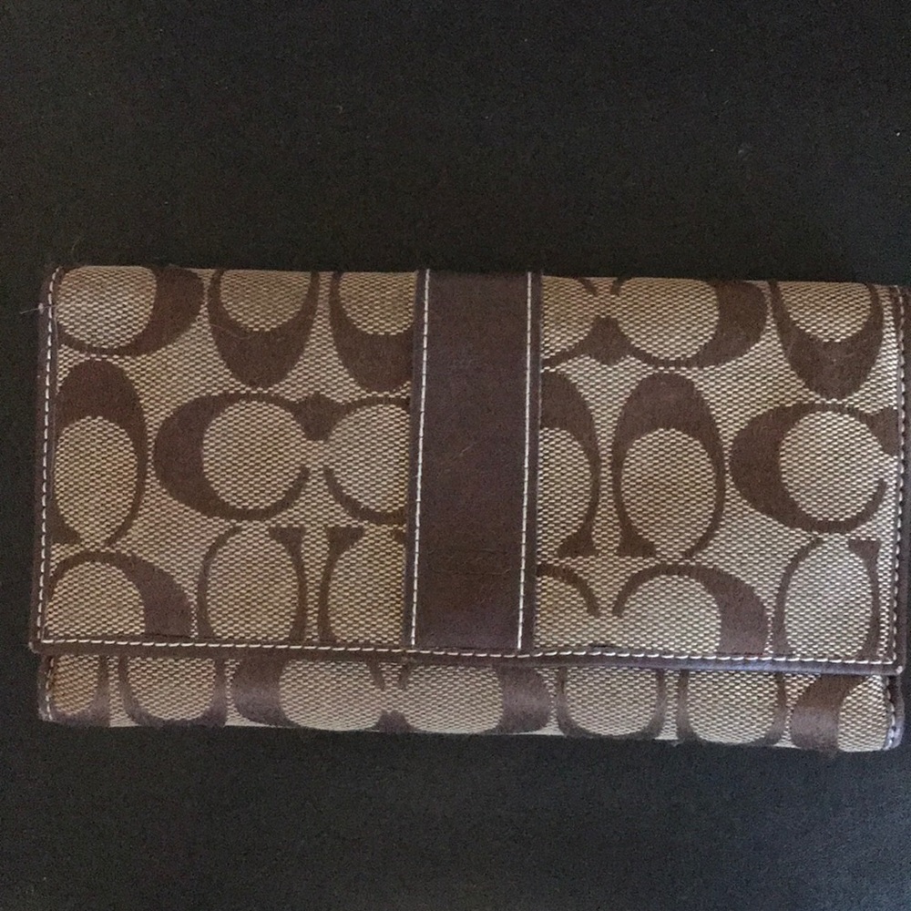 Coach checkbook wallet.